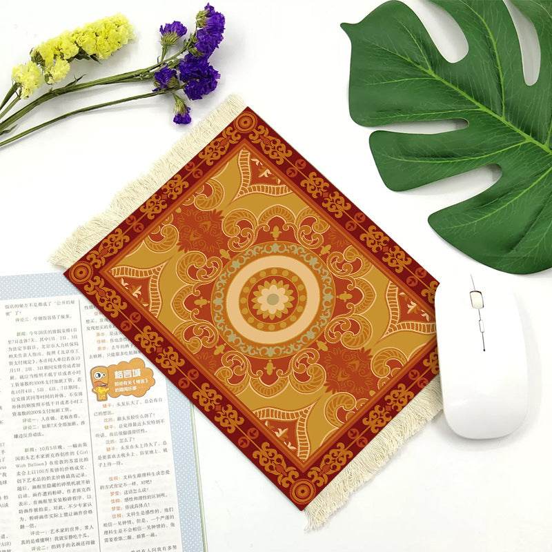 Office mouse pad, Suede fringe mouse pad Hot rubber Bohemian style - EX-STOCK Canada