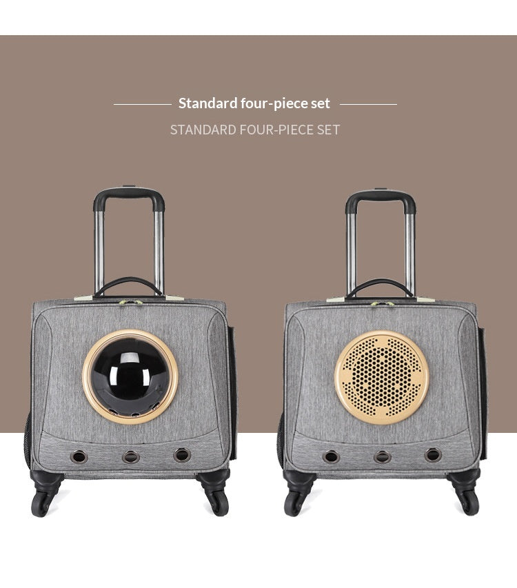 Universal-wheel Portable Pet Travel Carrier | EX-STOCK Canada