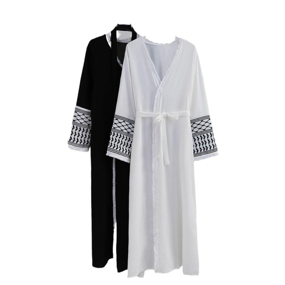Cardigan Elegante Abito Islamico Ricamato Vestaglia da Donna - EX-STOCK Canada
