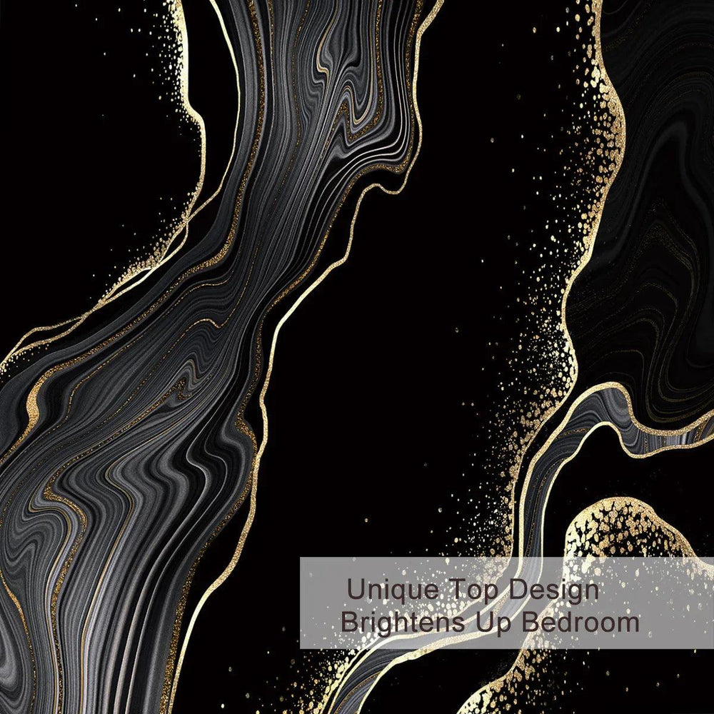 Black Gold Grey Marble Bedding Watercolor Marble Duvet Cover Set Abstract Chic Printed Design Quilt Cover Single 1 Duvet Cover 2 Pillowcases EX-STOCK Canada