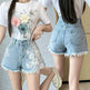 Exquisite Embroidered Flowers Denim Shorts For Women - EX-STOCK Canada