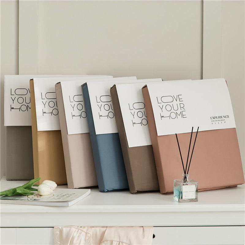 100 Cotton Sanding Duvet Cover Autumn And Winter Thickening Solid Color EX-STOCK Canada