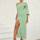 Women's Simple One-shoulder Sleeveless Party Dinner Dress EX-STOCK Canada