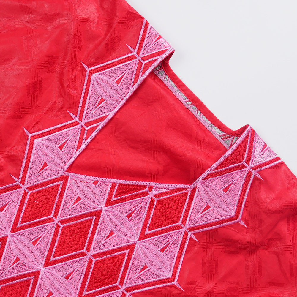 Embroidered Robe Solid Color Arabic Dubai Muslim Women Dress - EX-STOCK Canada