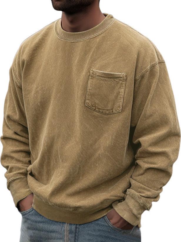 Pull-over pour homme à col rond et manches longuesEX-STOCK Canada
