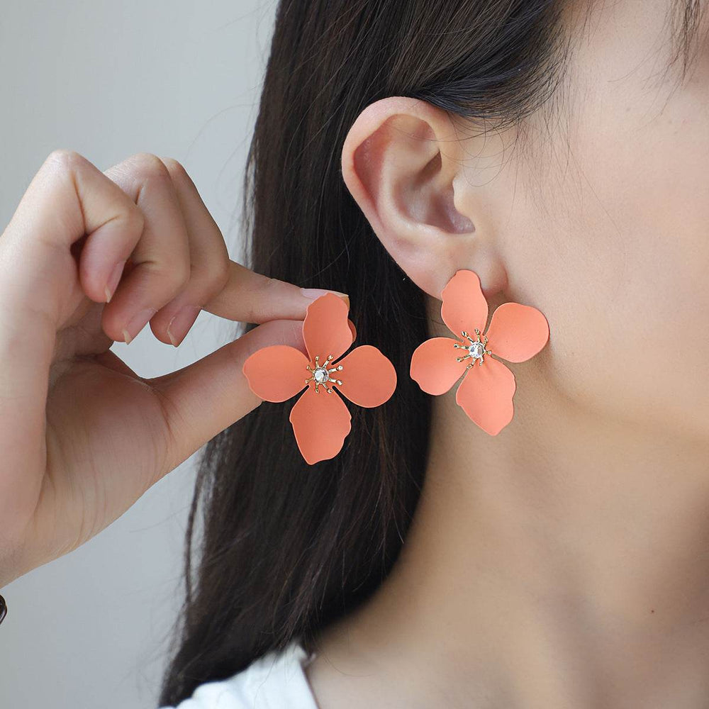 Colorful Flower Stud Earrings European And American Summer High Sense - EX-STOCK Canada