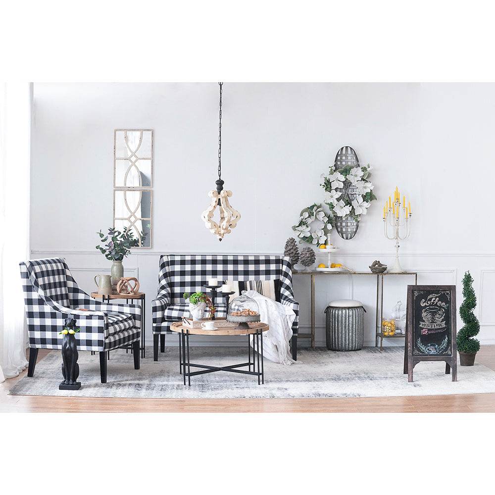 Farmhouse Chandelier, Dilapidated White Chandelier French Country Wood Chandelier For Living Room Foyer, Bulb Not Included - EX-STOCK Canada