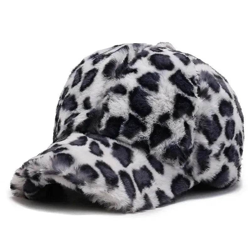 Fashion Leopard Fleece Baseball All-matching Peaked Cap - EX-STOCK Canada