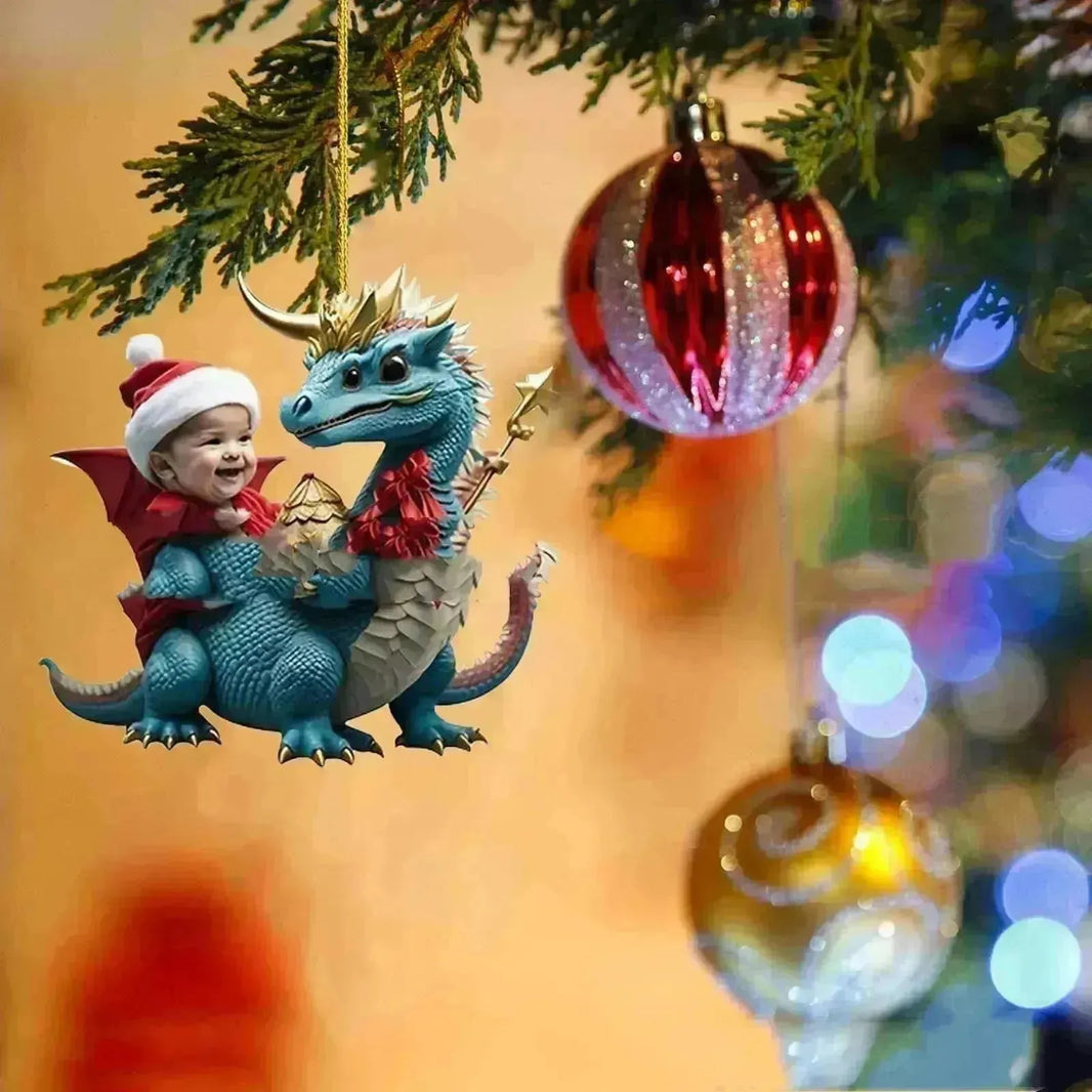 Décorations de Noël dragon pendant acrylique