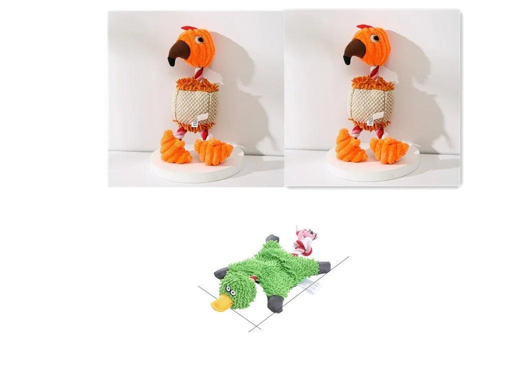 Pet Toy Donkey Shape Corduroy Chew Toy For Dogs Puppy Squeaker Squeaky Plush Bone Molar Dog Toy Pet Training Dog EX-STOCK Canada