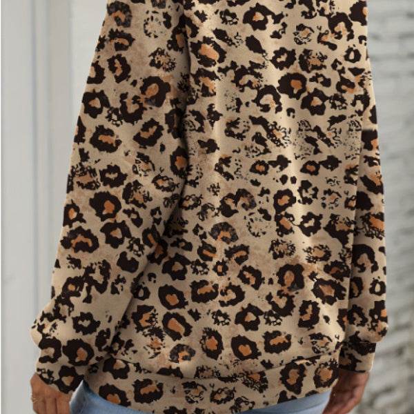 Brown Bleached Halloween Pumpkin Leopard Print Sweatshirt - EX-STOCK Canada
