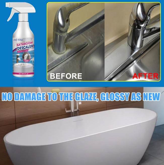 Stainless Steel Cleaner For Bathroom Washbasins, Stain Removal Cleaner For Shower Room Glass Scale, Bathtub Cleaner - EX-STOCK Canada