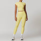 2pcs Nude feel short sleeve Workout Clothes for women Yoga Gym Clothes set - EX-STOCK Canada