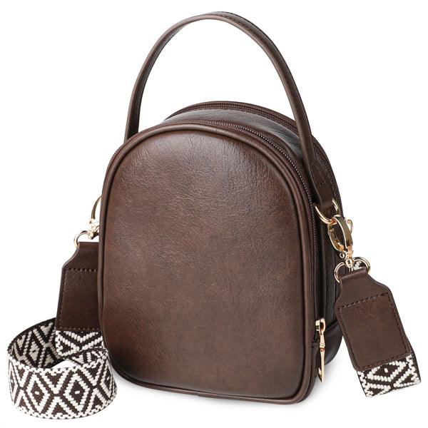 Small Crossbody Bag For Women With Handle And Adjustable Strap, Cell Phone Purse Cross Body With 2 Zipper Pockets-Coffee EX-STOCK Canada