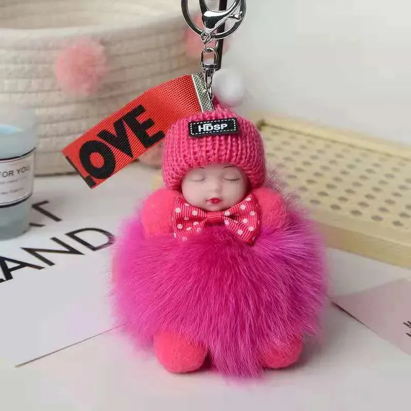 Cute Sleeping Doll Plush Doll Keychain Pendant Backpack Handbag Wallet Accessories - EX-STOCK CANADA