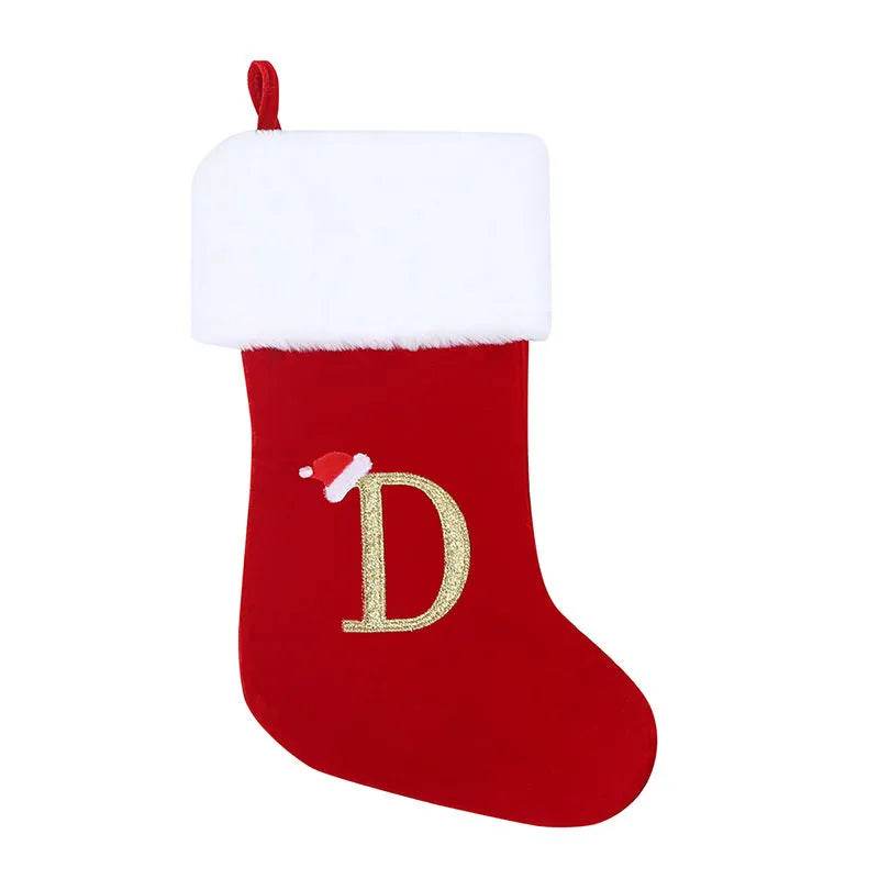Christmas Letter Christmas Stockings Decorative Pendant - EX-STOCK Canada