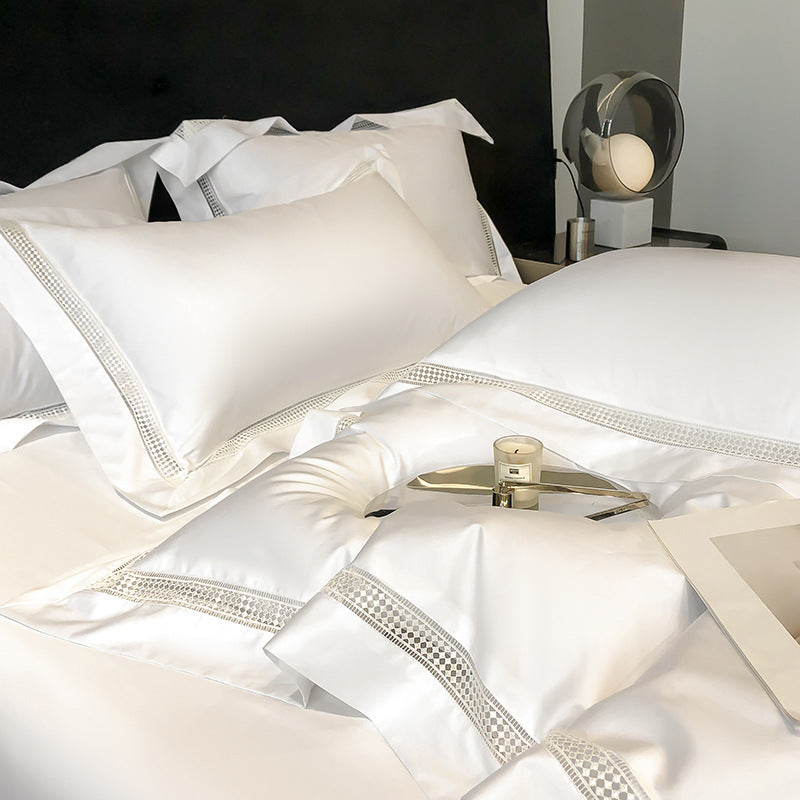 Long-staple Cotton Fitted Sheet Duvet Cover Four-piece Set EX-STOCK Canada