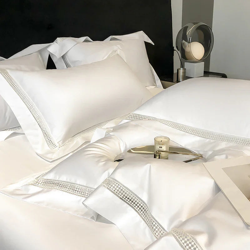 Long-staple Cotton Fitted Sheet Duvet Cover Four-piece Set EX-STOCK Canada