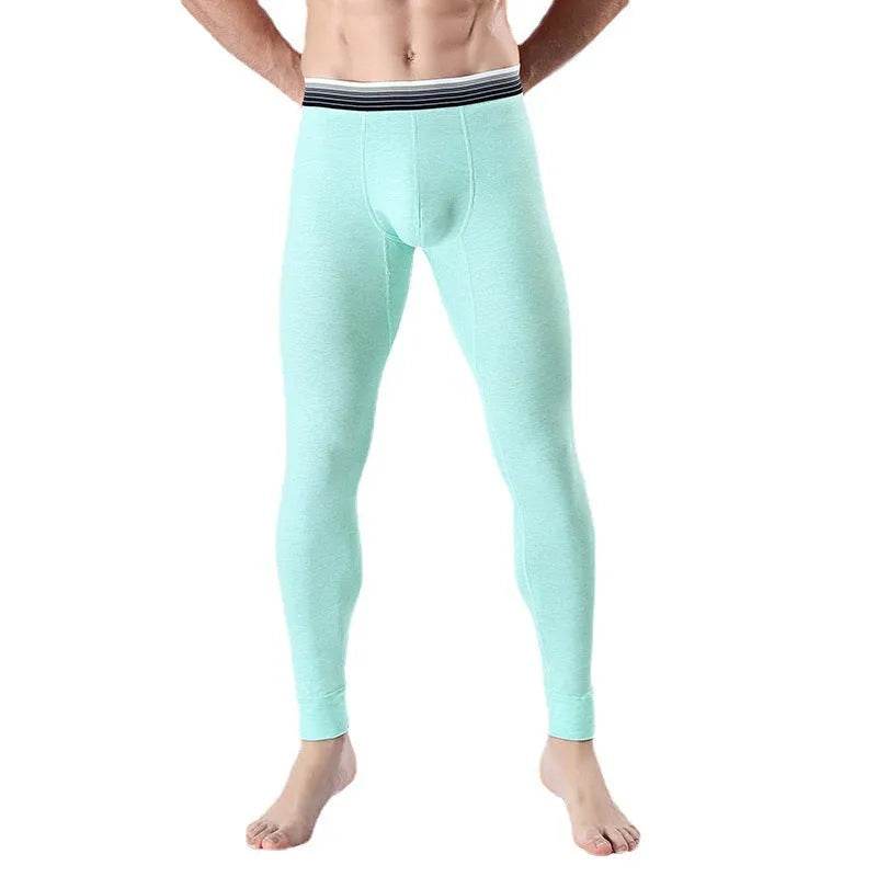 Men's Cropped Long Johns Warm-keeping Pants Cotton Belly-contracting Thin Bottoming Trousers - EX-STOCK Canada