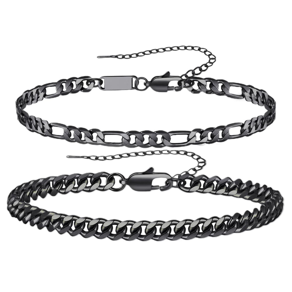 New Men's Cuban Chain Bracelet Set EX-STOCK Canada