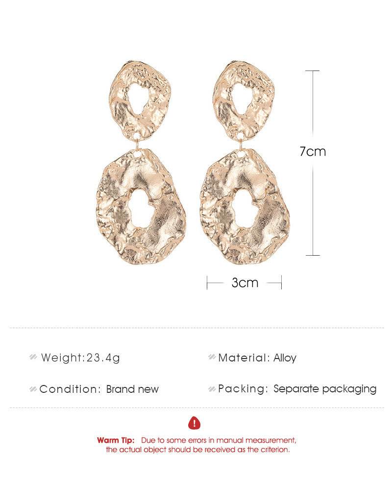 Jewelry Baroque Alloy Geometric Irregular Earrings - EX-STOCK Canada