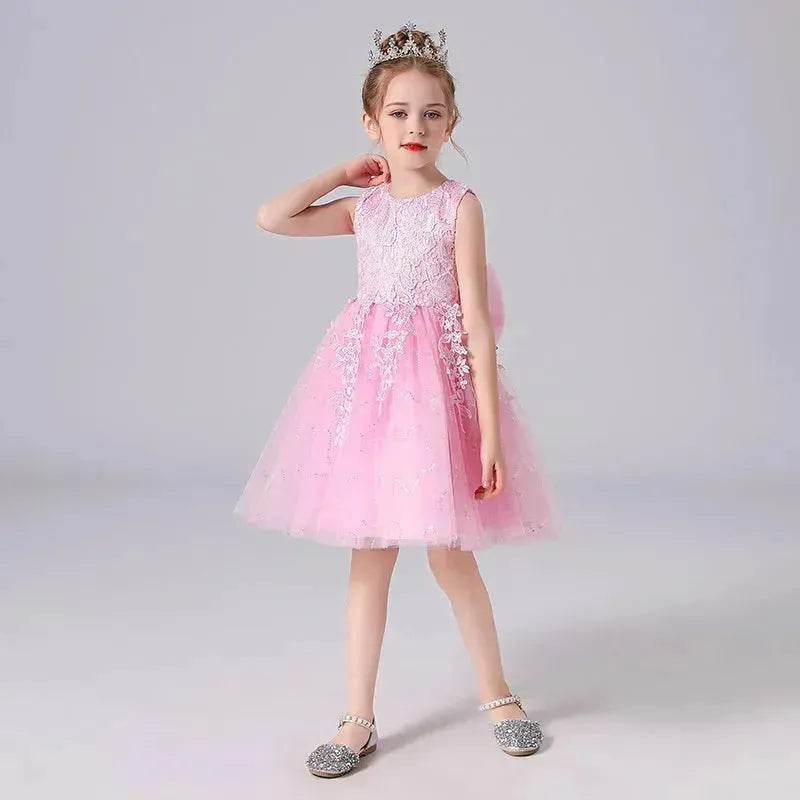 Formal Dress Fashionable Vest Princess Dress Girl Catwalk Show Clothing Birthday dress for Kids - EX-STOCK Canada
