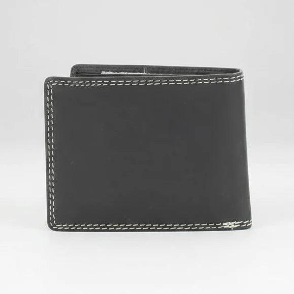 Portefeuille Bifold pour hommes en cuir de vache embossé motif loup
