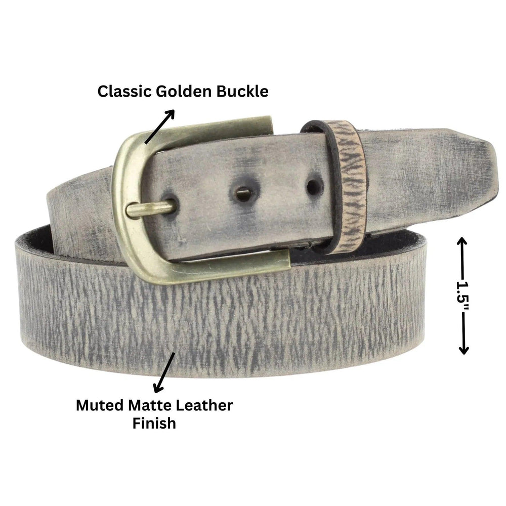 Cinturón de cuero desgastado variegado clásico para hombresEX-STOCK Canada