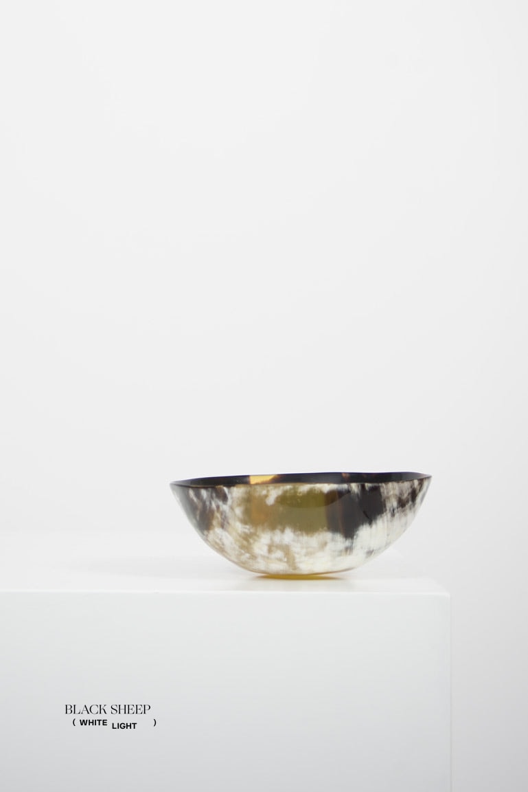 Ankole & Gyr Horn Dark Round Bowl EX-STOCK Canada