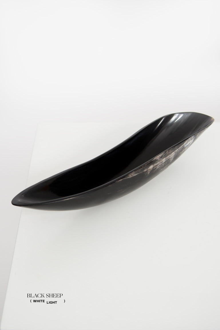 Ankole & Gyr Horn Dark Oval Vessel EX-STOCK Canada