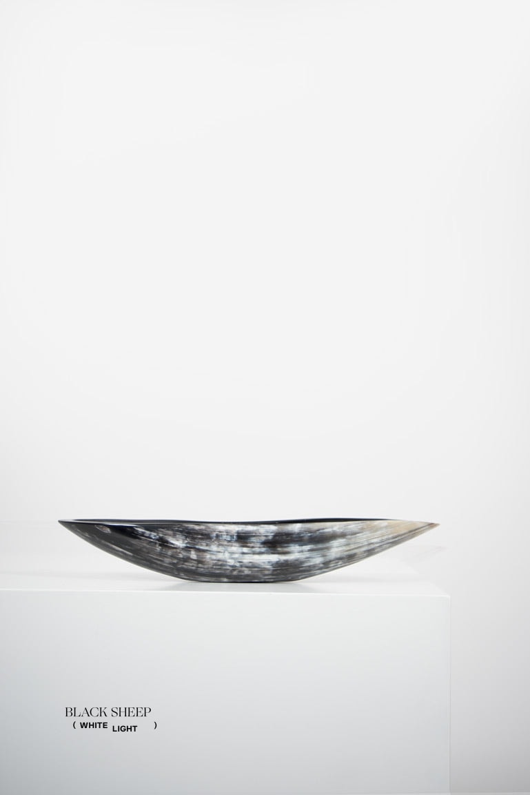 Ankole & Gyr Horn Dark Oval Vessel EX-STOCK Canada