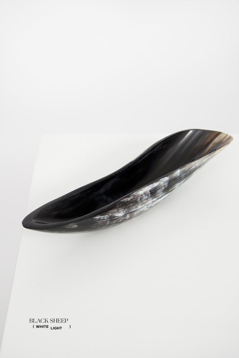 Ankole & Gyr Horn Dark Oval Vessel EX-STOCK Canada