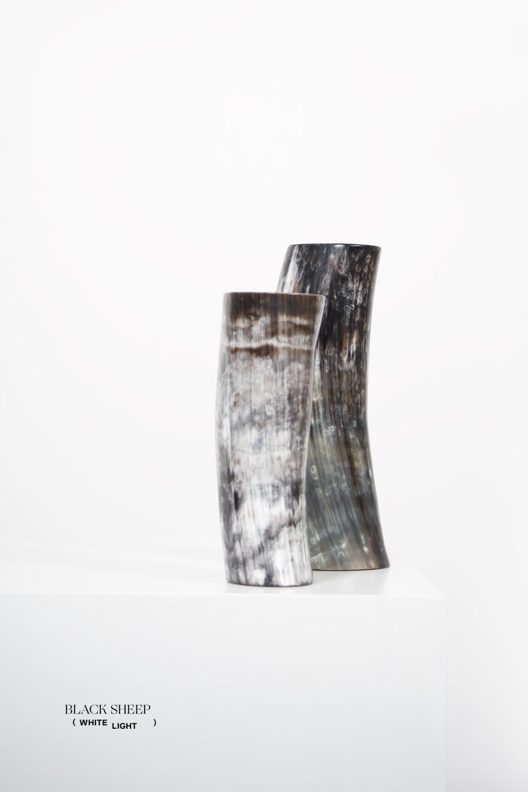 Ankole & Gyr Horn Dark Vase EX-STOCK Canada