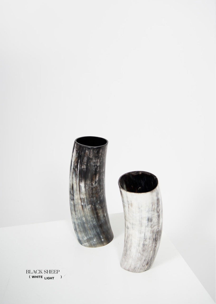 Ankole & Gyr Horn Dark Vase EX-STOCK Canada