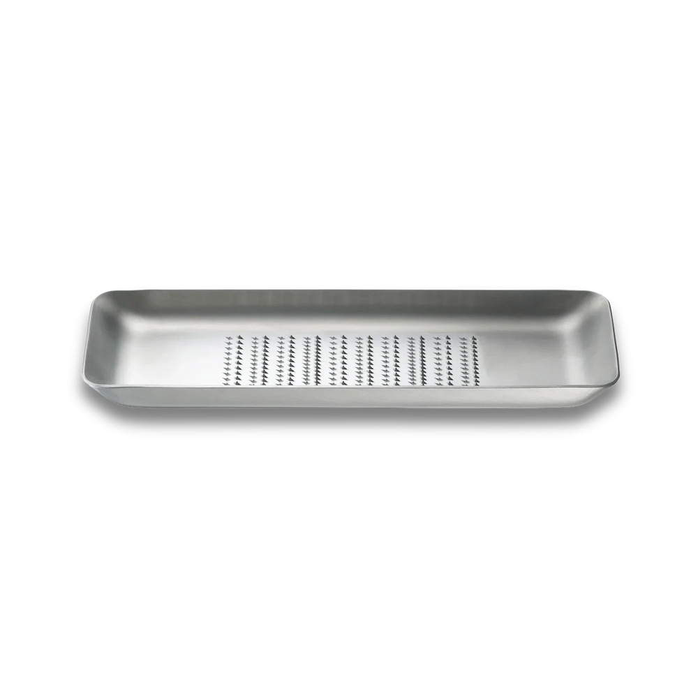 Eatoco Oros L Large Grater – Japanese Stainless Steel Tray Zester & Condiment Grater