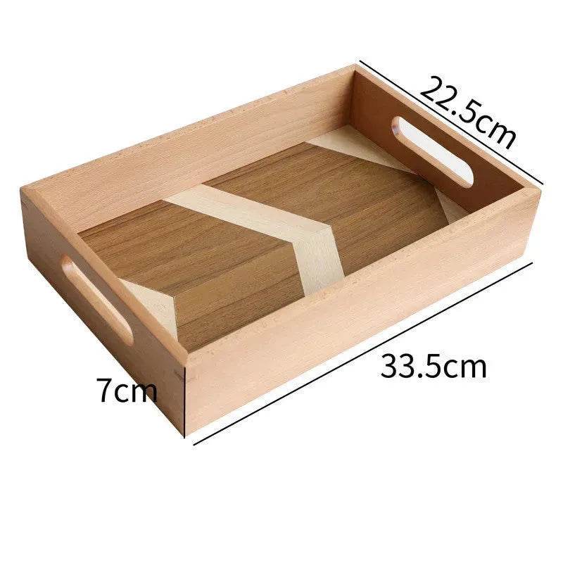 Akazien-Holz-Serviertablett Dekoratives Tablett - EX-STOCK Canada