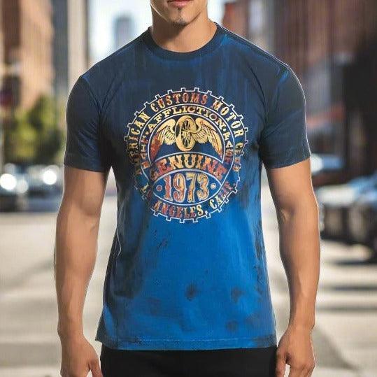 Affliction Herren Echtes Moto KurzarmshirtEX-STOCK Canada