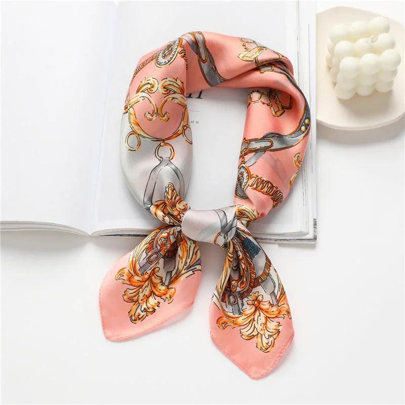 All-match Tying Bag Headband Color Matching Silk Scarf EX-STOCK Canada
