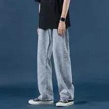 Jeans Ricamati con Lettere Americane Marca di Moda High Street Hip Hop Pantaloni a Gamba Dritta - EX-STOCK Canada