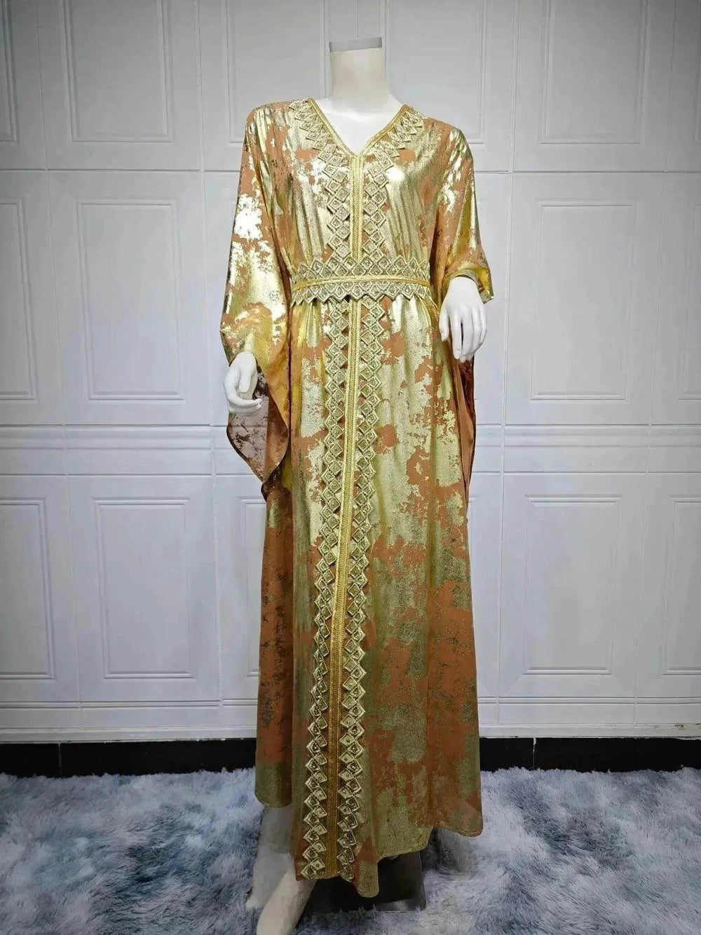 Bata Bronceadora de Chifón Árabe con Vestido que Incluye Cinturón - EX-STOCK Canada