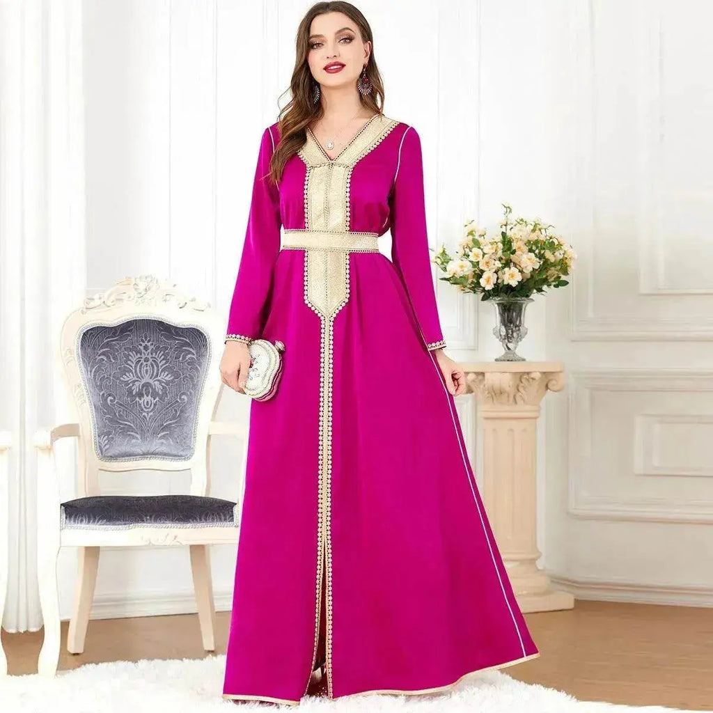 Arab Dress Middle East Women's Clothing | Ex-stock Rose Red / L Arab Dress Middle East Women's Clothing | Ex-stock Rose Red / L