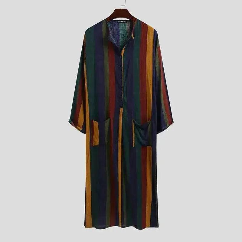 Robe arabe pour hommes à rayures imprimées EX-STOCK Canada