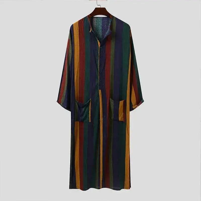 Robe arabe pour hommes à rayures imprimées EX-STOCK Canada