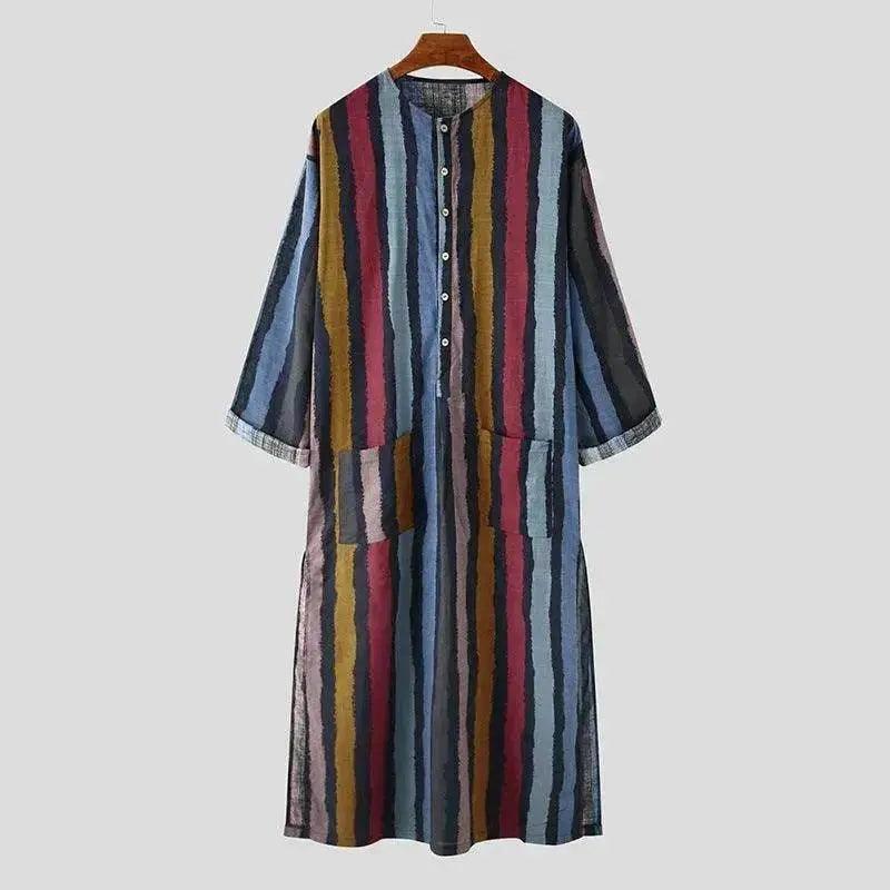 Robe arabe pour hommes à rayures imprimées EX-STOCK Canada