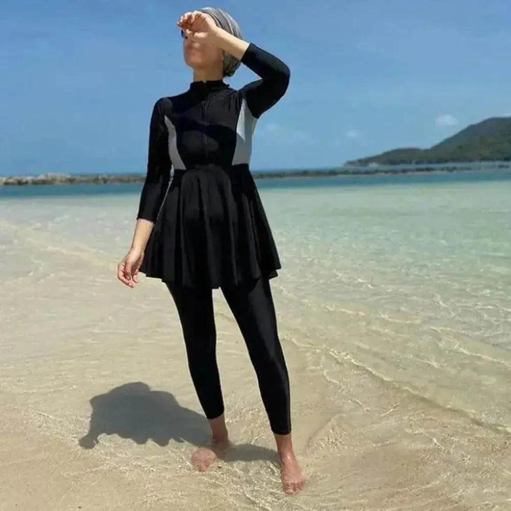 Maillot de bain arabe pour femmes trois pièces conservateur - EX-STOCK Canada