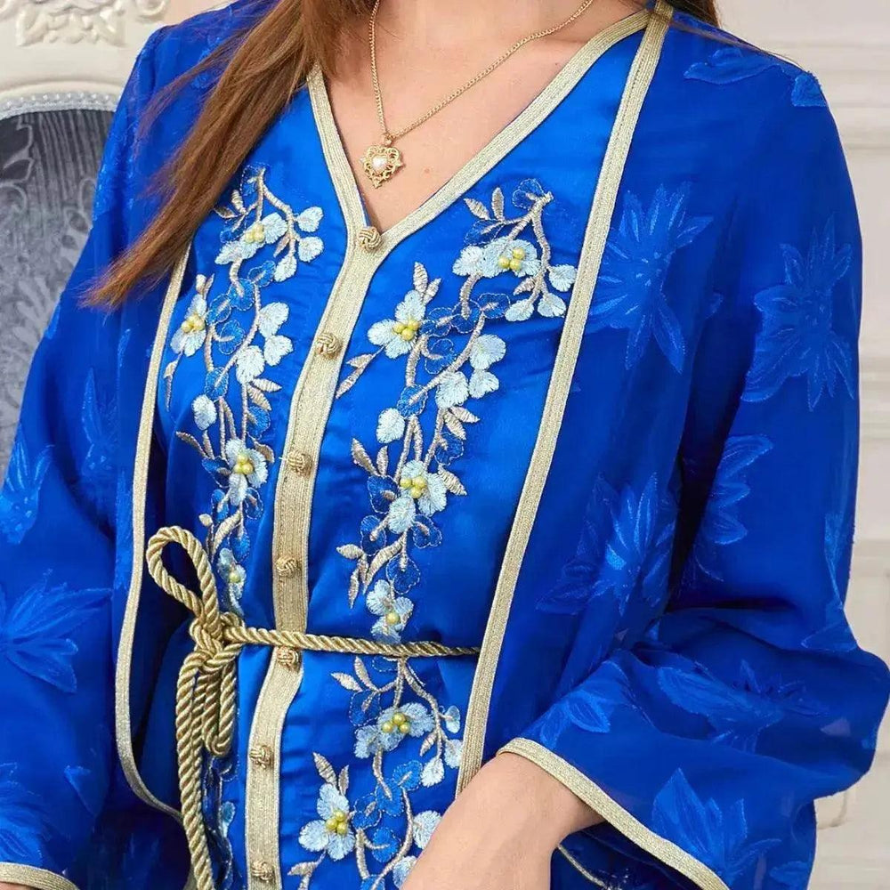 Arab Women's Robes V-neck Suit Dress - EX-STOCK Canada