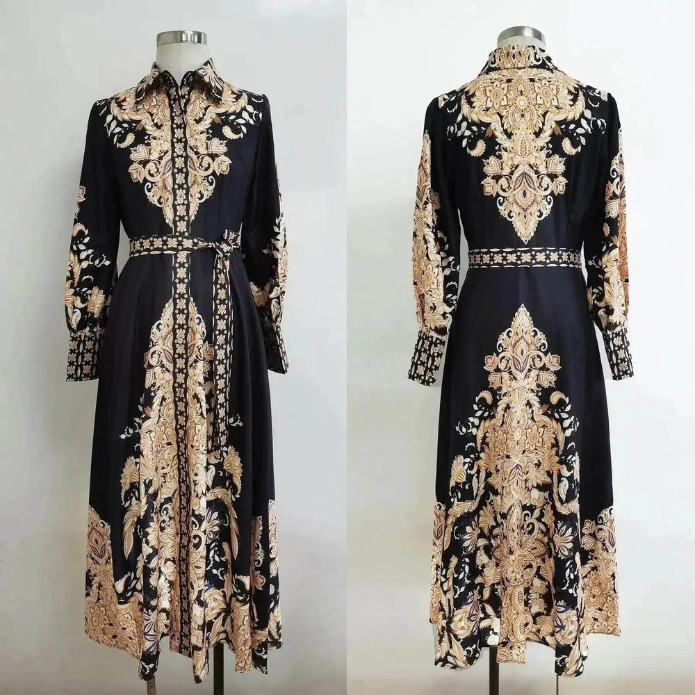 Vestido Abierto con Estampado Árabe para Mujeres Árabes - EX-STOCK Canada