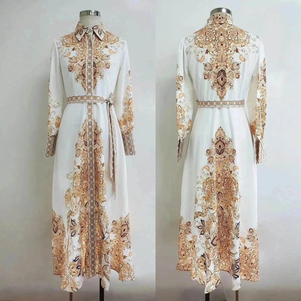 Vestido Abierto con Estampado Árabe para Mujeres Árabes - EX-STOCK Canada