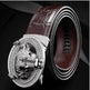 Automatic Buckle Leather With Diamond-studded Pattern Bull Head Belt - EX-STOCK Canada