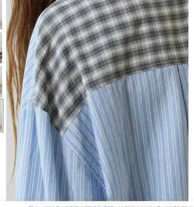 Autumn Women's Clothing Casual Homewear Plaid Shirt Outfit - EX-STOCK Canada